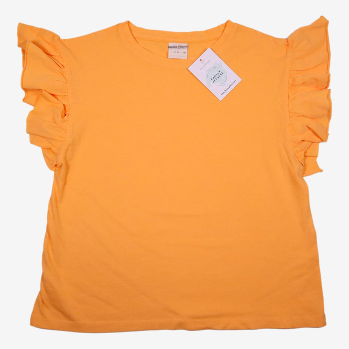 ZARA 12 ans Tee-shirt orange à volants