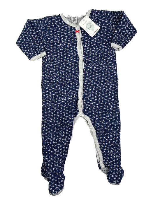 PETIT BATEAU 18 mois pyjama bleu a fleurs