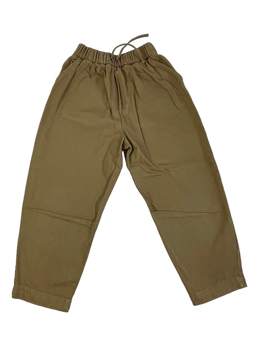 ZARA 6 ans pantalon toile taille élastique marron
