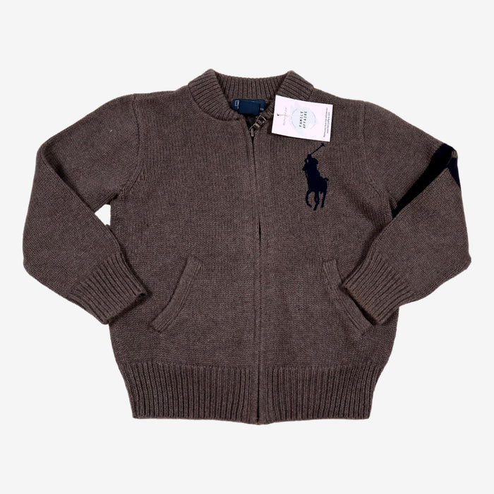 RALPH LAUREN 5 ans Pull taupe coton