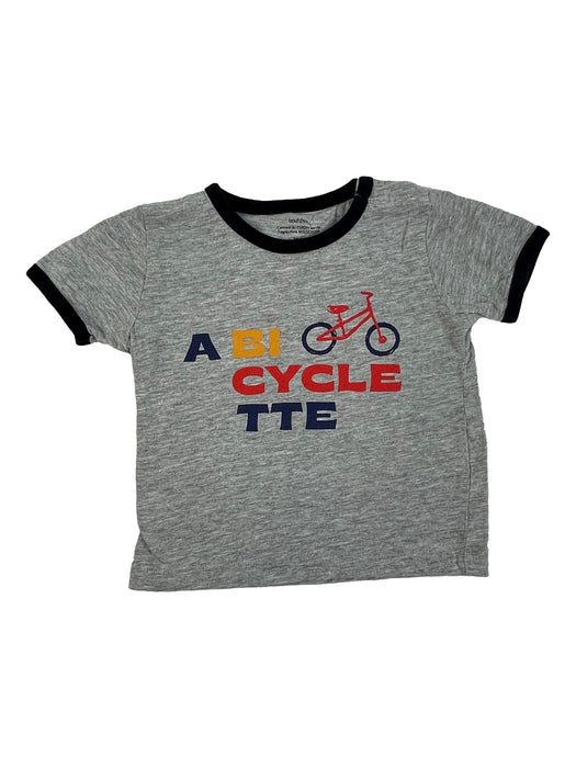 BOUTCHOU 2 ans tee shirt gris a bicyclette