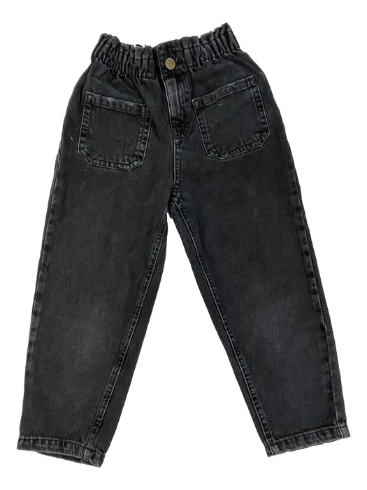ZARA 7 ans pantalon jean noir taille haute