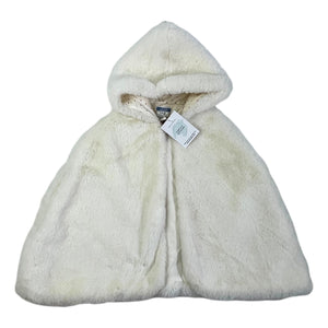 JACADI 6 ans cape en fausse fourrure blanche
