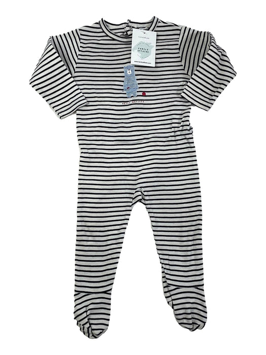 BOUTCHOU 12 mois pyjama rayé bleu ours petit artiste