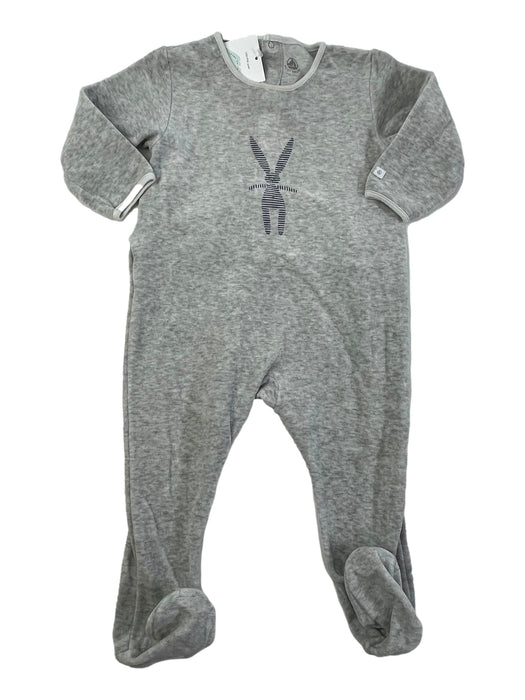 PETIT BATEAU 18 mois pyjama gris velours