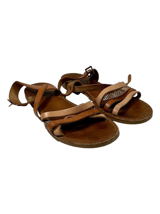 PAPOUELLI P35 sandales marron et imprimé animal