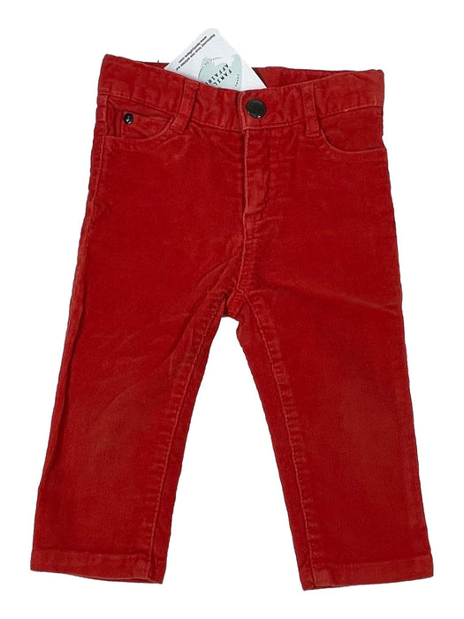 JACADI 12 mois pantalon velours rouge orange