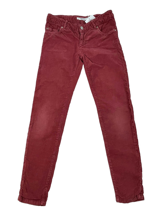 BONPOINT 10 ans pantalon velours rose grenat