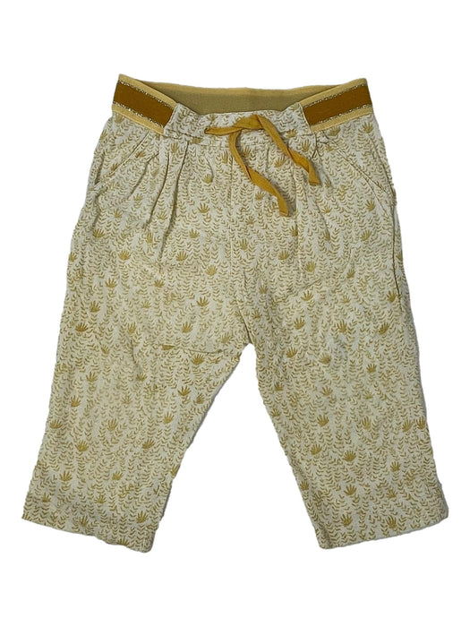CYRILLUS 3 ans Pantalon blanc à motifs jaunes