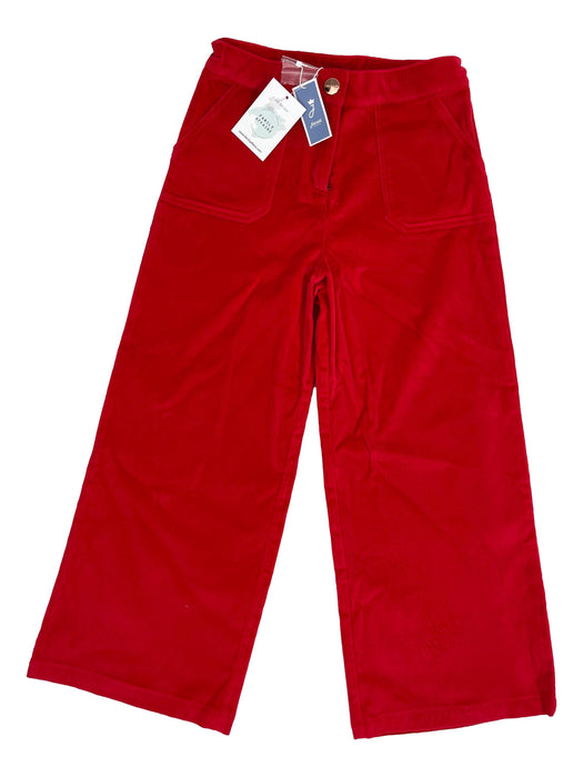 JACADI NEUF 10 ans Pantalon velours lisse rouge