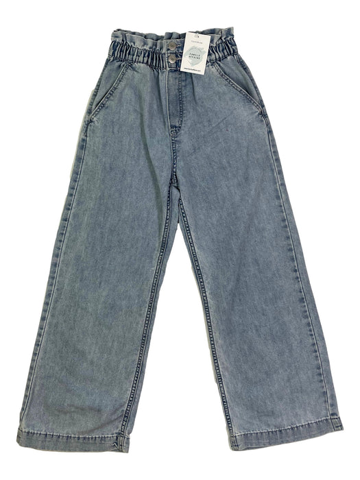 H&M 9/10 ans Jean taille haute large bleu clair (défaut)
