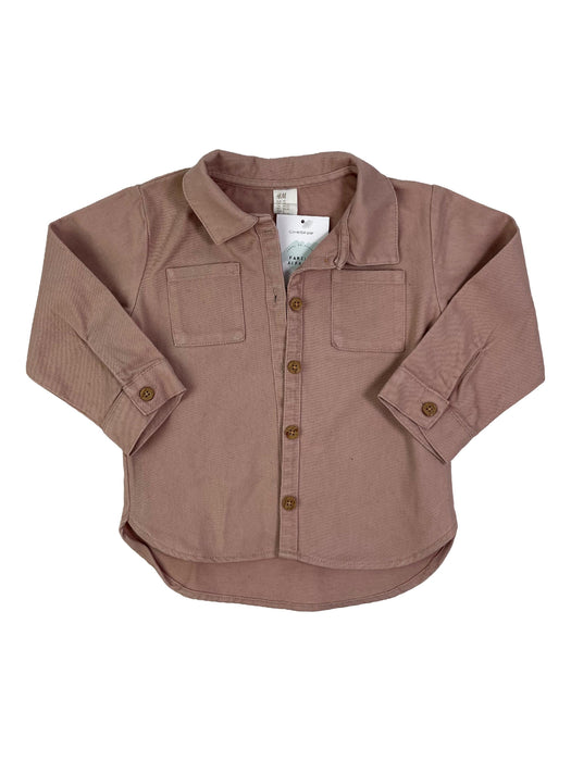 H&M 18/24 mois veste chemise légère rose