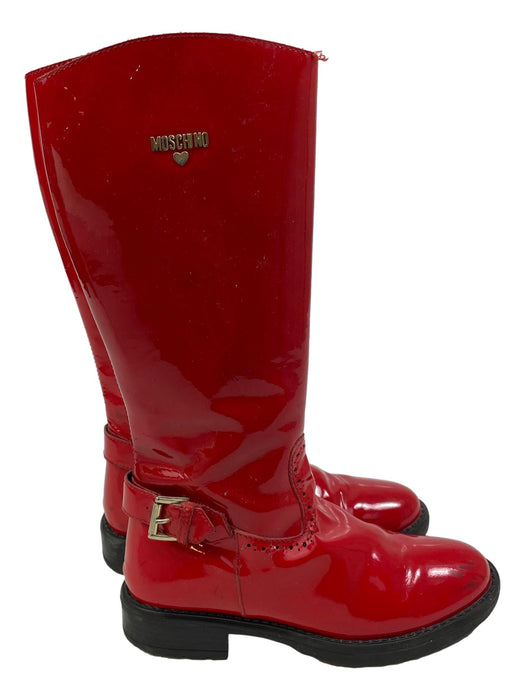 MOSCHINO P31 Bottes rouge vernies