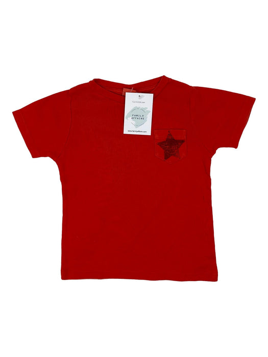 BONTON 2 ans tee shirt rouge sheriff