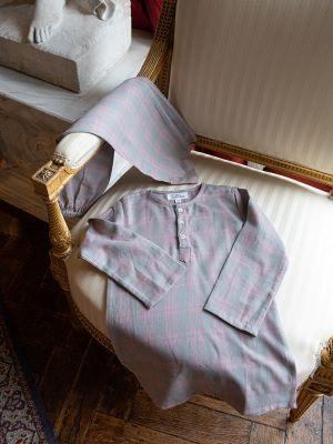 PARIS JOBURG outlet pyjama ecossais gris rose 2 à 12 ans