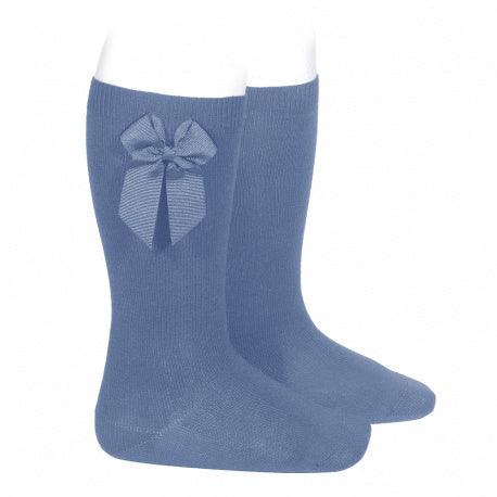 CONDOR outlet chaussettes hautes grise bleu  12/24m