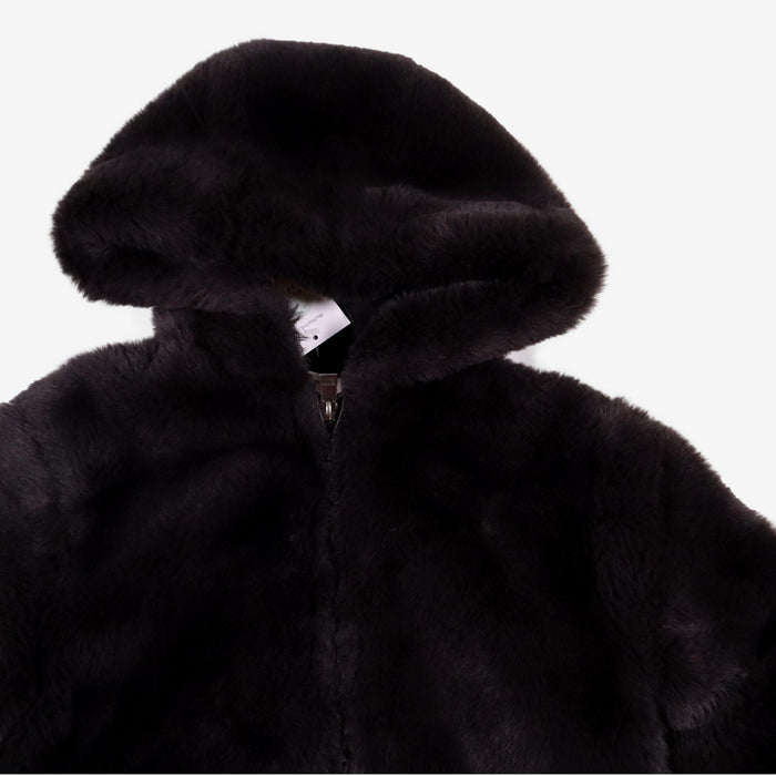 ZARA 8 ans manteau fausse fourrure noir
