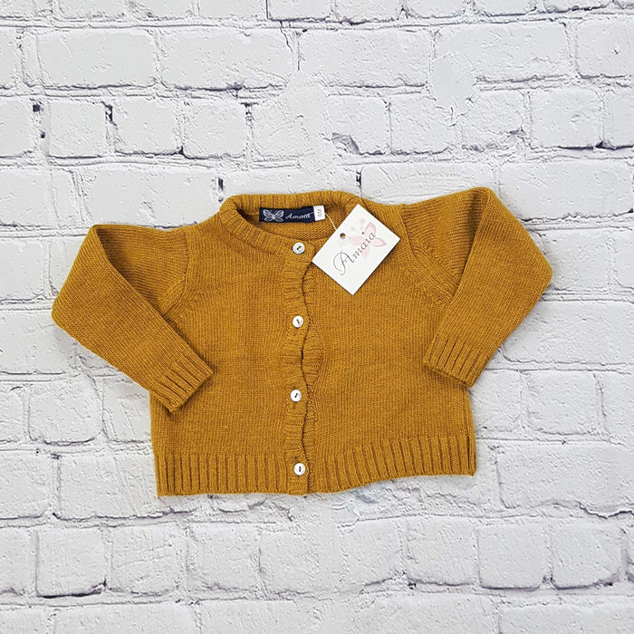 AMAIA outlet baby mustard cardigan 6m 12m - FAMILY AFFAIRE (4286105944112)