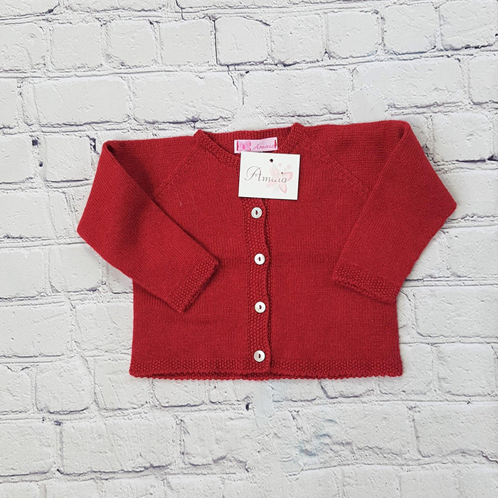 AMAIA outlet baby red cardigan 6m baby - FAMILY AFFAIRE (4286223319088)