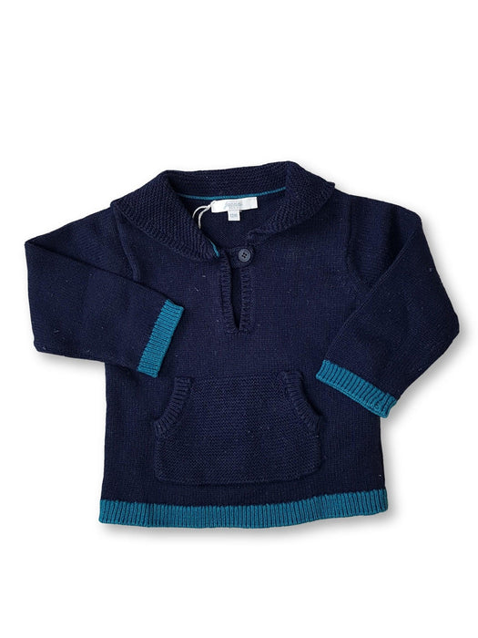 pull laine bebe jacadi marine seconde main sweater wool second hand (4350220632112)