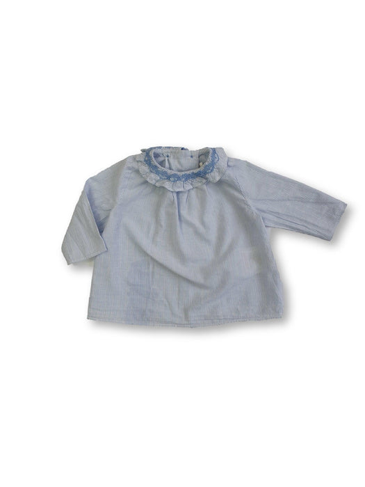 blouse bleue cyrillus seconde main (4427542560816)