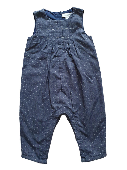 THE LITTLE WHITE COMPANY girl dungaree 6-9m (4674327969840)