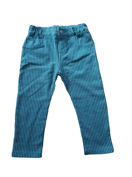 Pantalon vert rayé PETIT BATEAU boy trousers 18m (4676390682672)