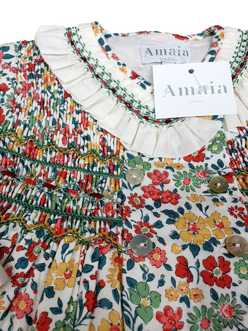 AMAIA Outlet girl liberty smocked dress (6748280487984)