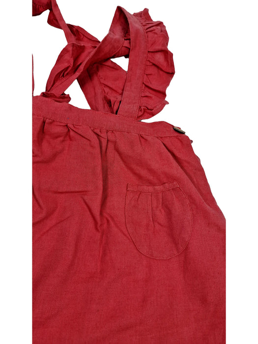 PEPA 5 ans robe chasuble rose lin