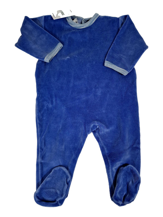 PETIT BATEAU pyjama bleu velours 12m