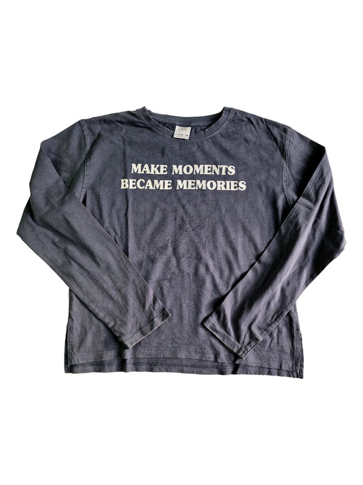 ZARA 11/12 ans tee shirt gris "make moments"