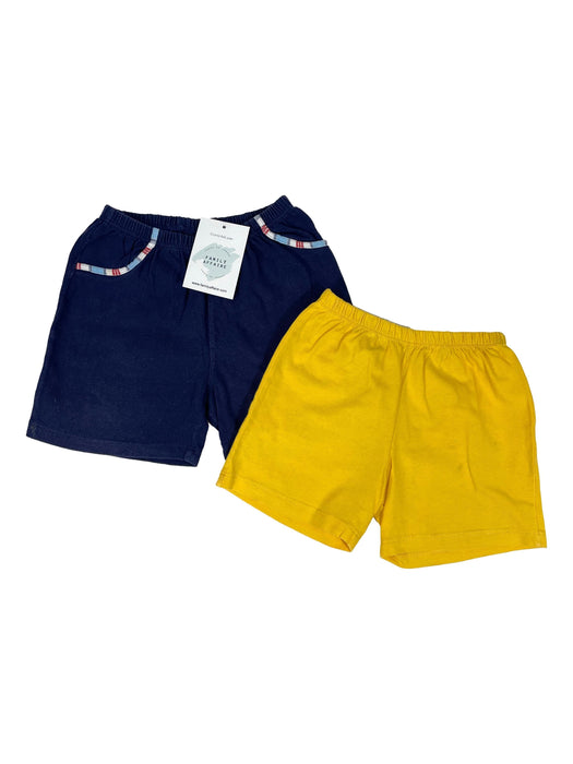 TUTTO PICCOLO 18 mois lot 2 shorts bleu et jaune
