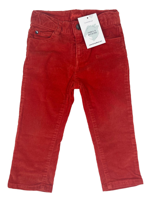 JACADI  18 mois Pantalon velours rouge