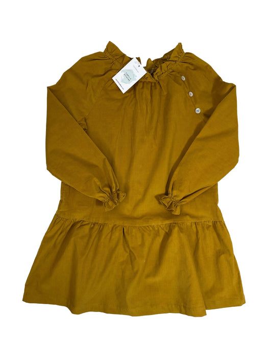 AMAIA 8 ans robe velours moutarde fille