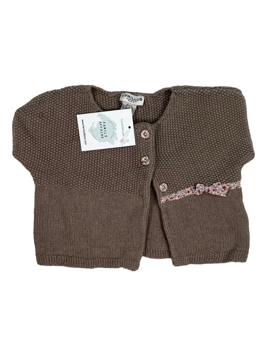 CYRILLUS 9 mois Gilet fille Beige Taupe