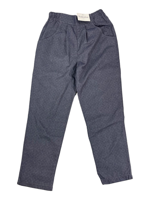 AMAIA outlet pantalon bleu pois 4,5,6,8,10 ans