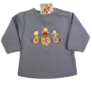 DPAM vintage new girl sweatshirt 6m (6879646744624)